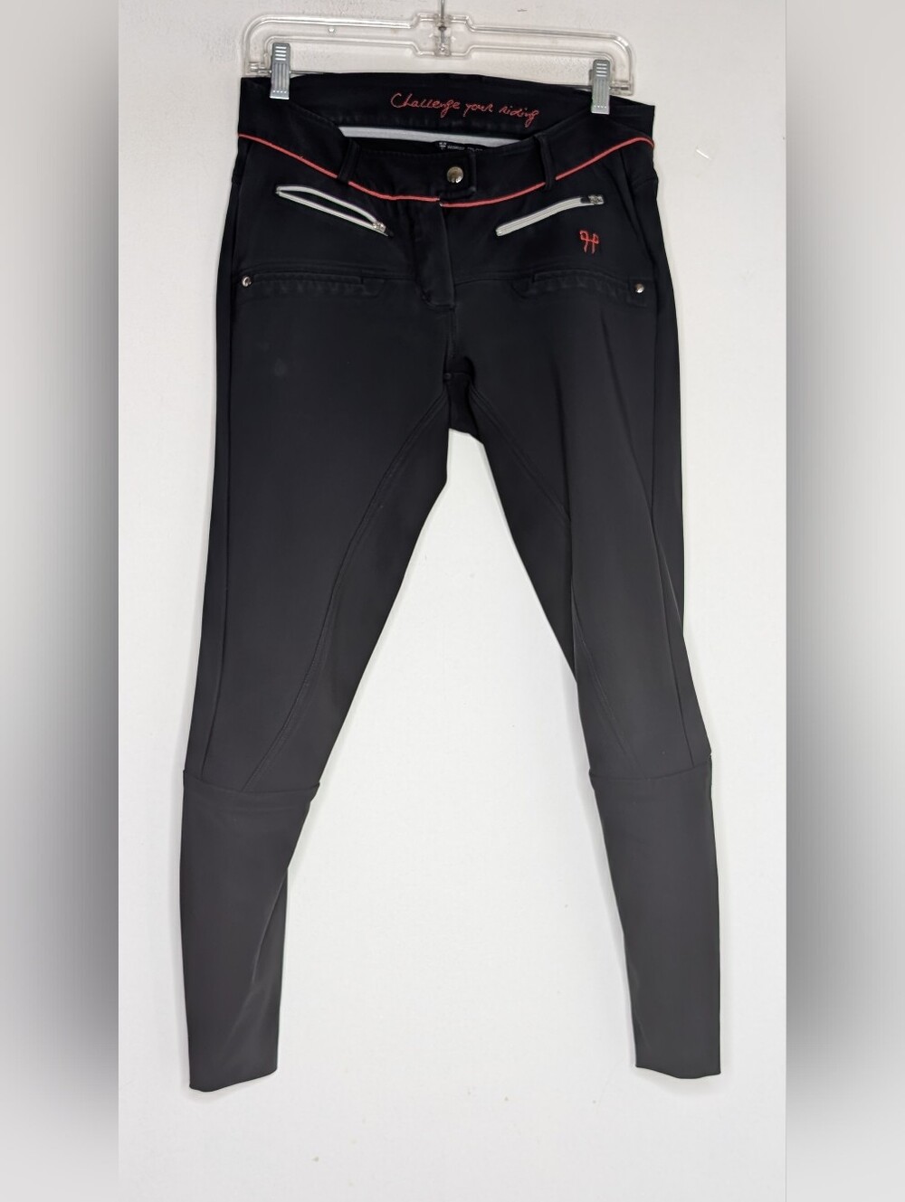 Horse Pilot •  X-Balance breeches Black with Orange Piping women's size medium